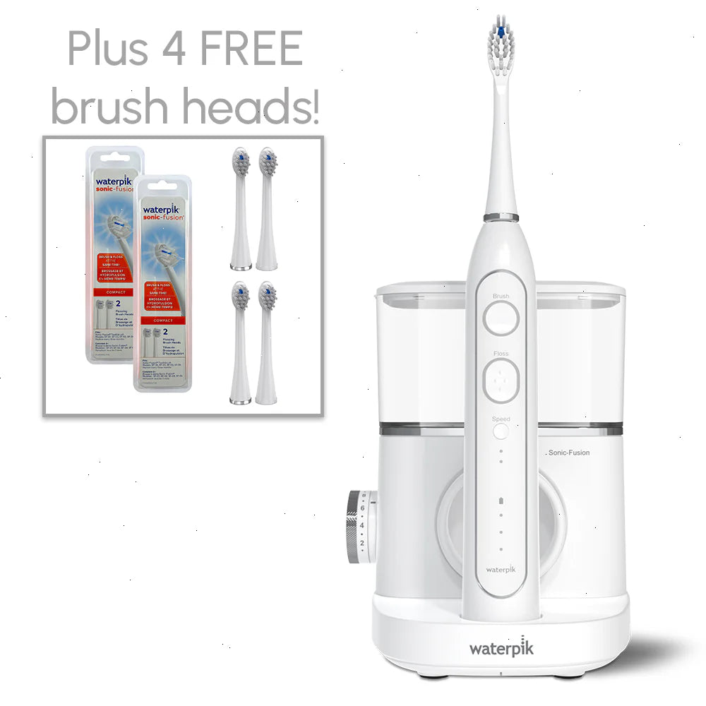 Sonic-Fusion™ 2.0 Professional Water Flossing Electric Toothbrush (Save $20 plus 4 FREE brush heads!)